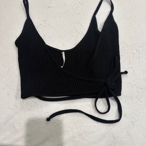 Are You Am I Tank Top in Black | Size XS - Picture 5 of 6